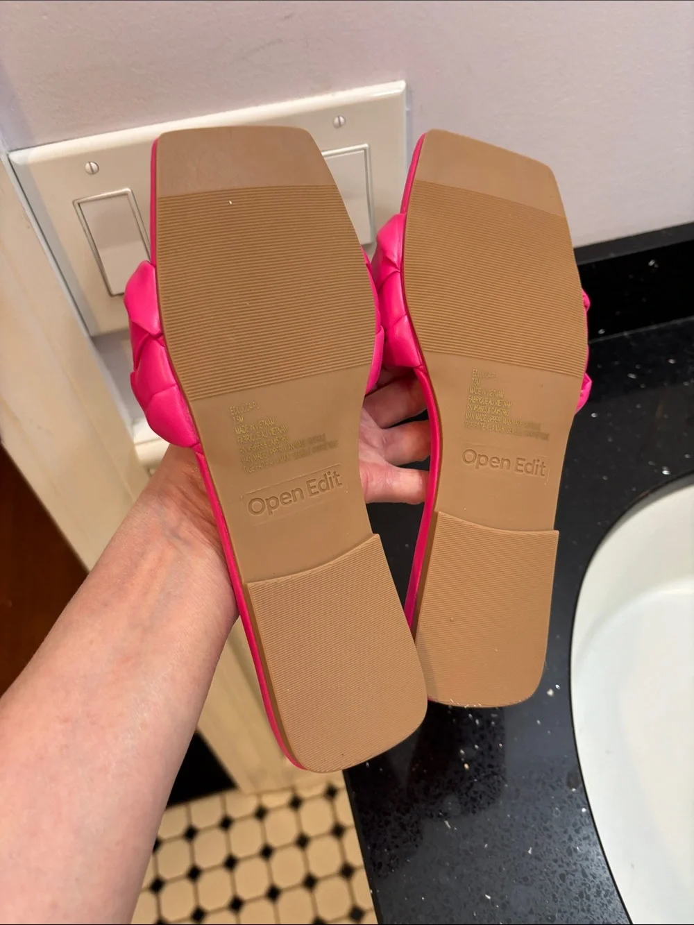 NWOT Braided Slide Mules in Hot Pink - Picture 2 of 7